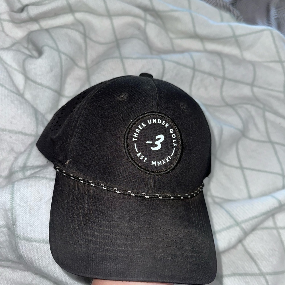 Three Under Golf Black Cap